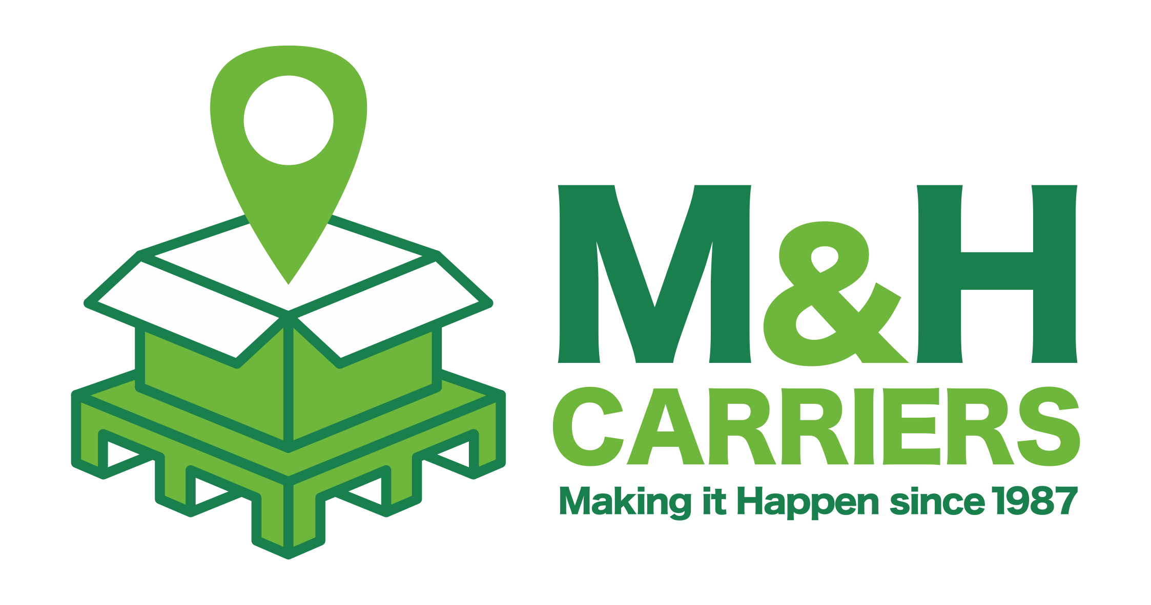 M&H Carriers colour landscape master logo